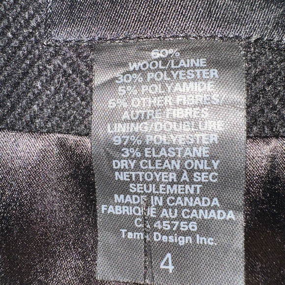 Smythe Military Black Pea Coat 4 - Picture 7 of 7